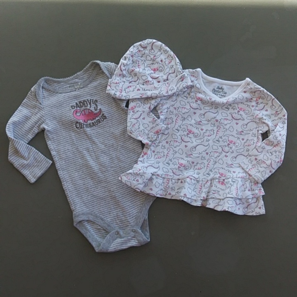 Baby Girl 12 Month Dinosaur Long Sleeve Tops